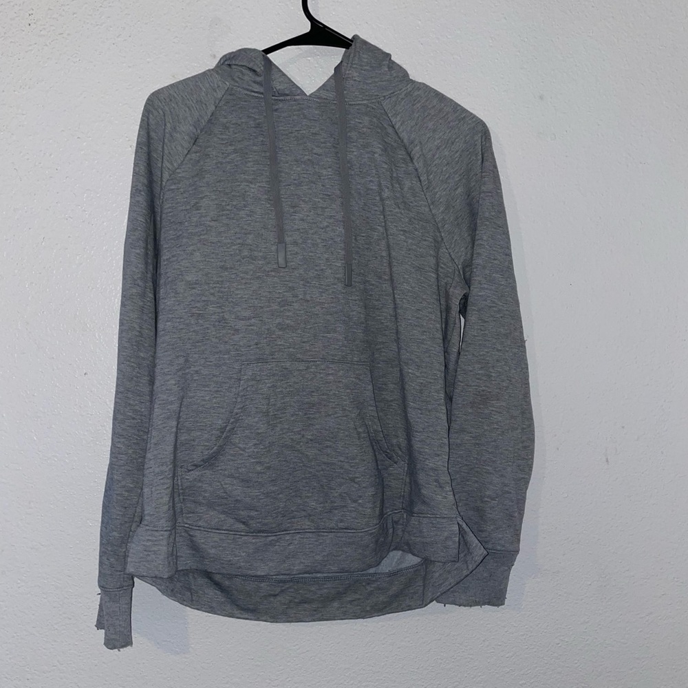Gray athletic hoodie